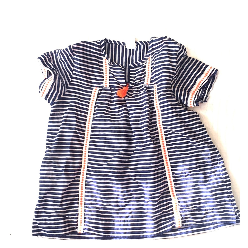 Navy striped Crew Cuts top